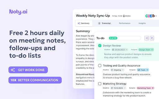 Noty.ai screenshot