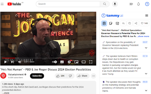 Tammy AI screenshot