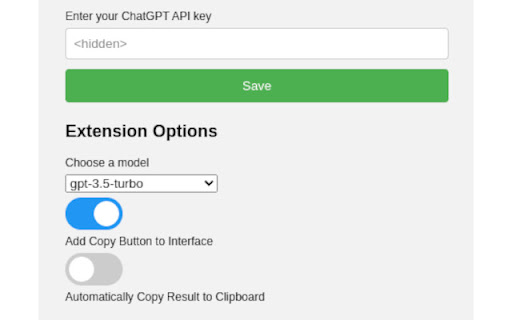 ChatGPT API Code Review Extension screenshot