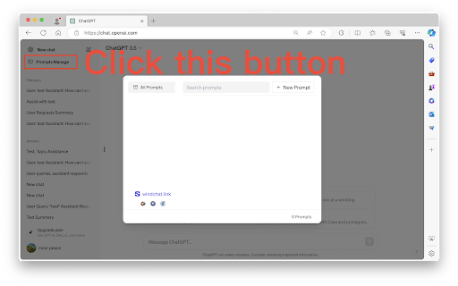 ChatGPT Prompts Manager screenshot