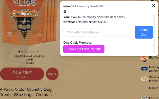 Chat with any webpage, powered by OpenAI GPT screenshot