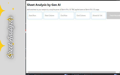 Google Sheets AI Extension screenshot