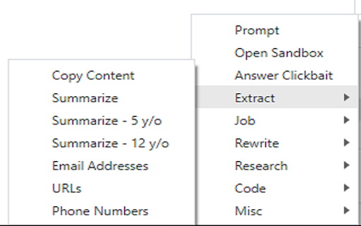 ChatGPT Extension screenshot