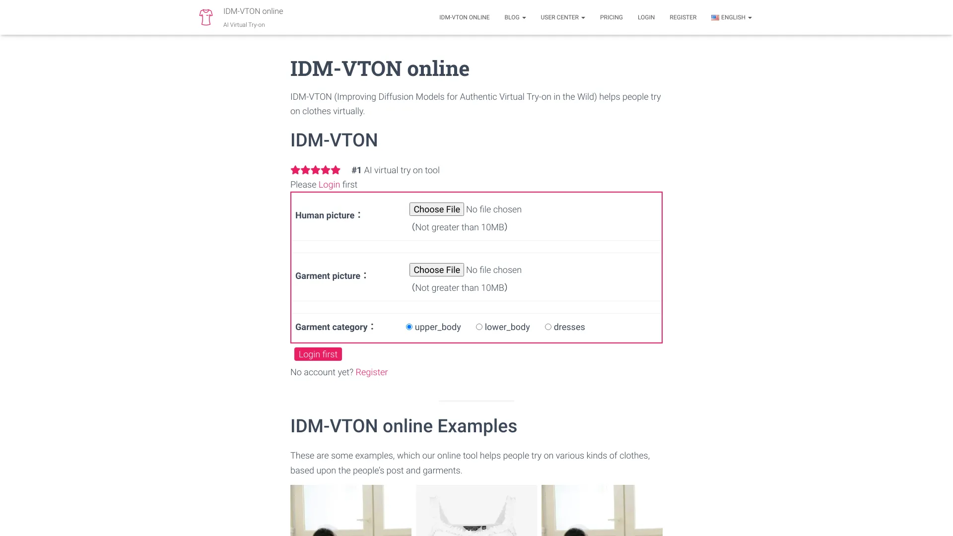 IDM-VTON screenshot