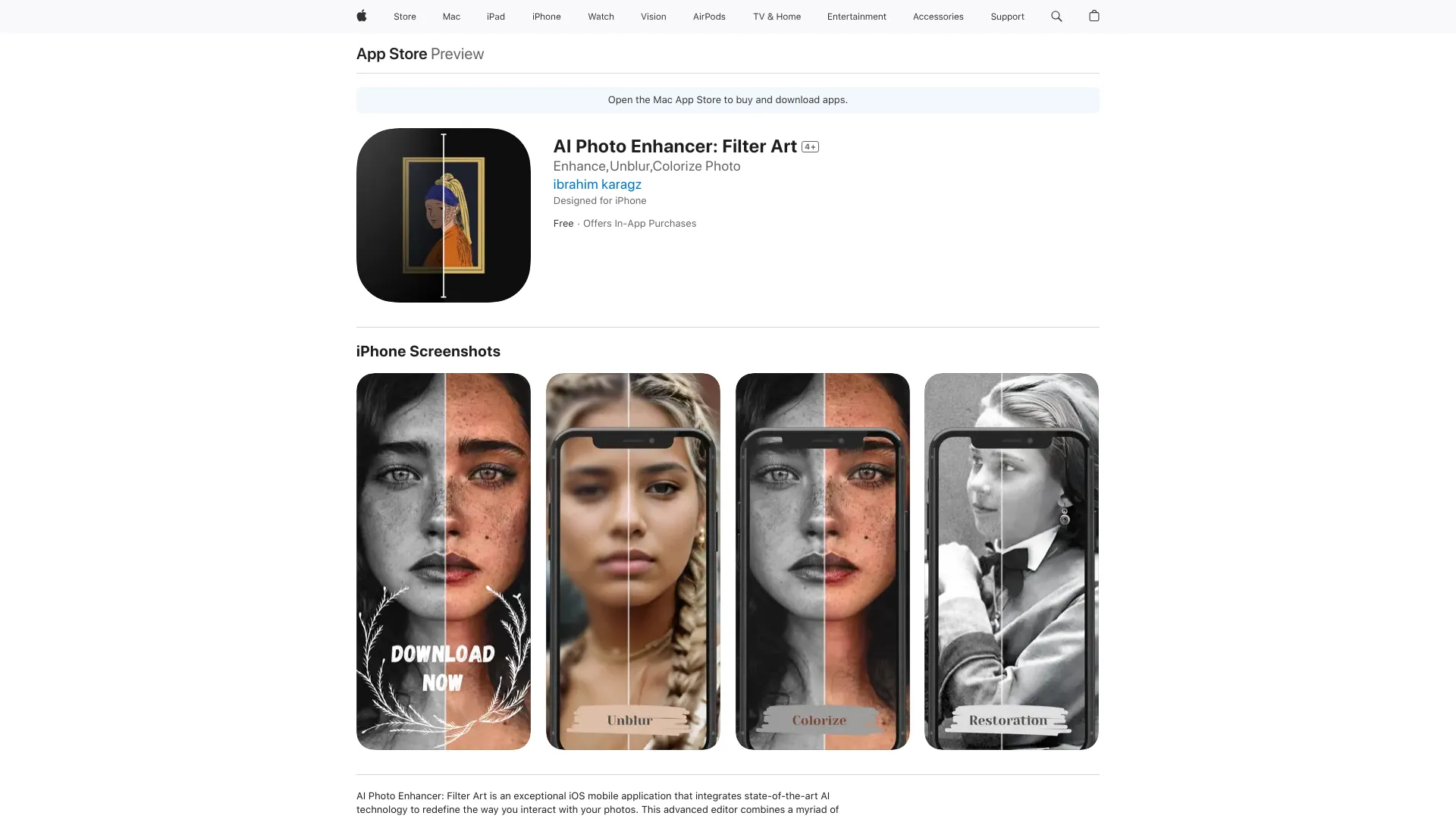 AI Photo Enhancer: Filter Art screenshot