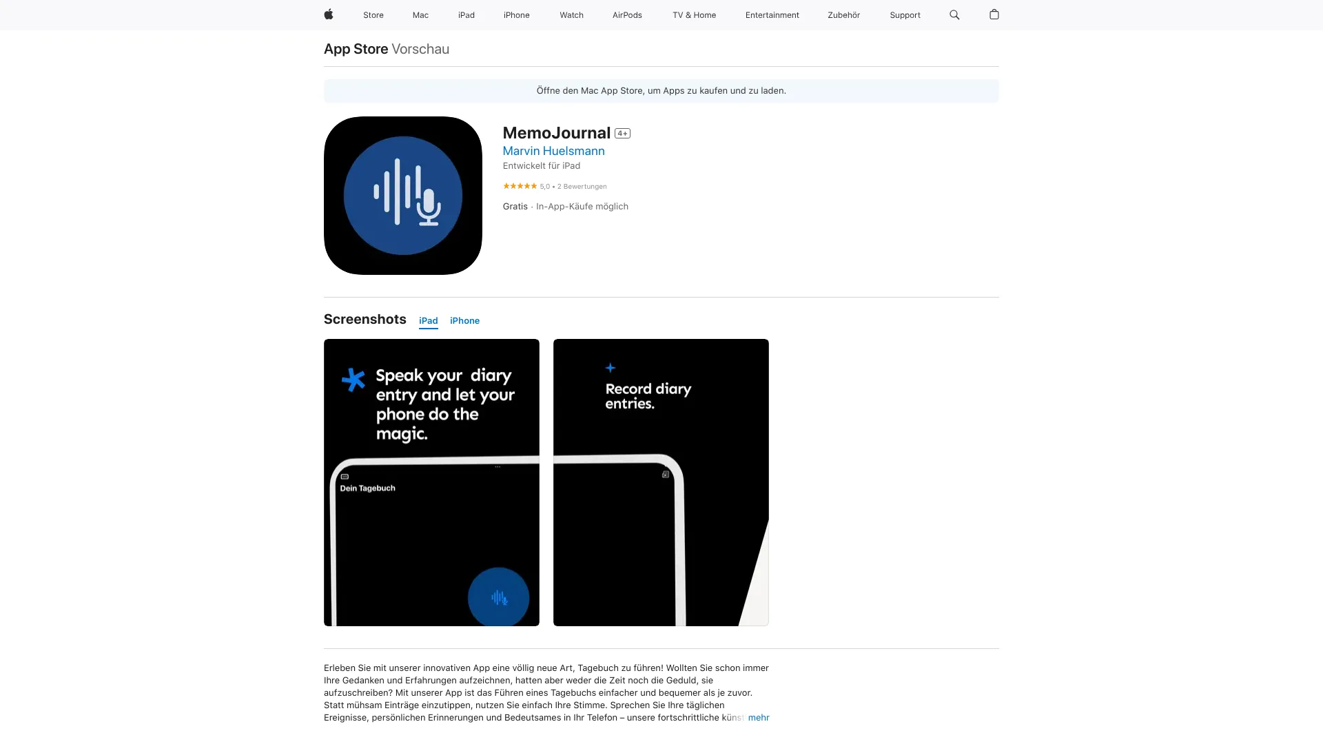 MemoJournal screenshot