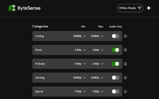 ByteSense screenshot