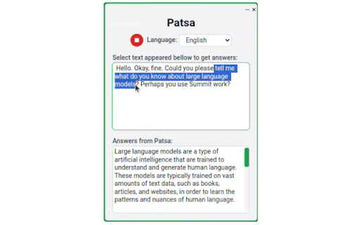 Patsa screenshot