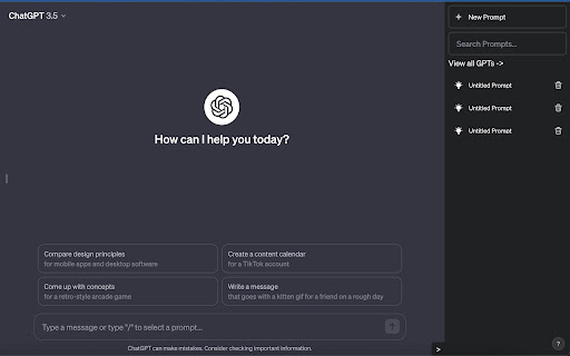 GPT's Prompt screenshot