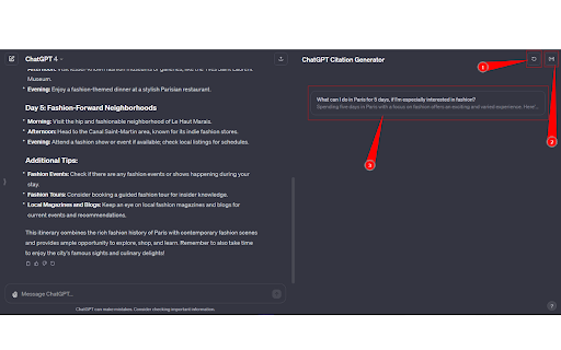 ChatGPT Citation Generator screenshot