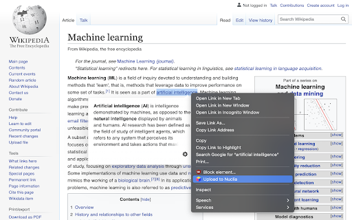 Nuclia Chrome Extension screenshot