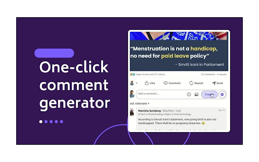 Chatzy AI - LinkedIn Assistant screenshot