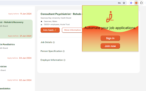 Job Clerk Co-pilot screenshot