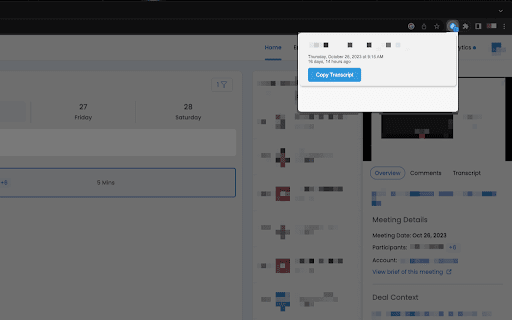 Transcript Helper for Chorus.ai screenshot