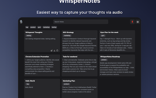 Audio Note Taking App screenshot