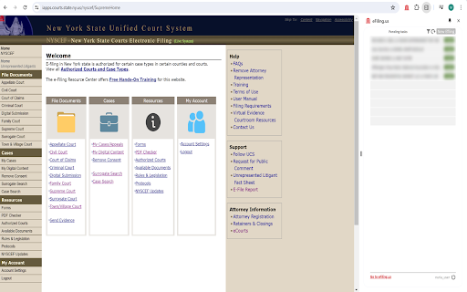 Court eFiling Copilot screenshot