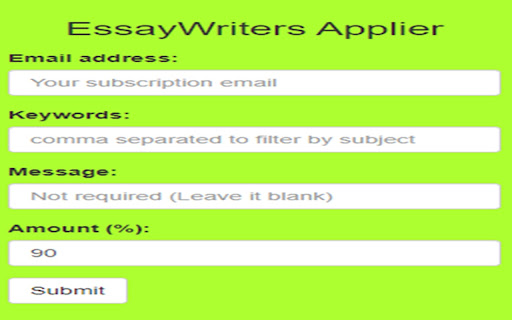 Essay Writer Order Bidding Extension screenshot