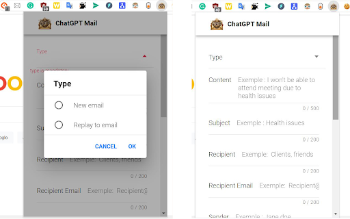 ChatGPT-Mail screenshot