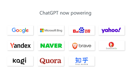 ChatGPT Enhanced Search screenshot