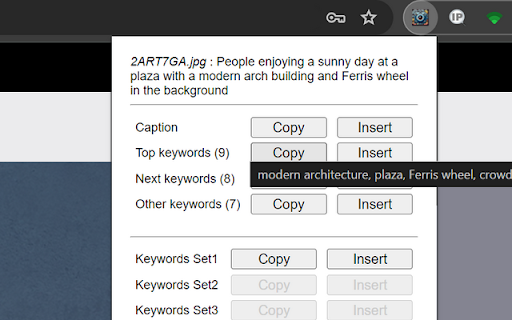 jKeywording screenshot