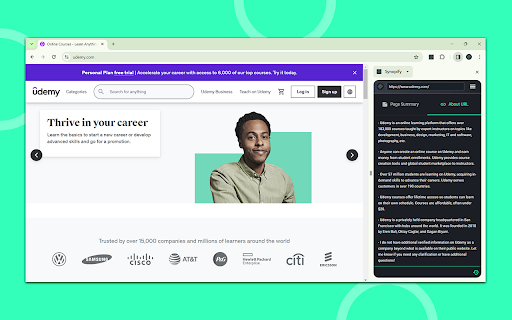 AI Chrome Extension screenshot