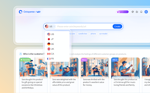Octoparse VOC screenshot