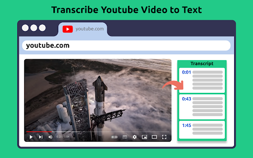 Transcribe YouTube Video screenshot