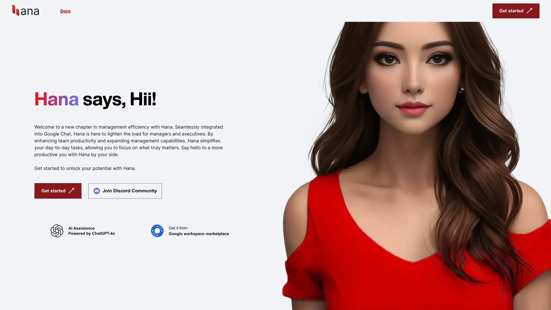 Hana AI screenshot