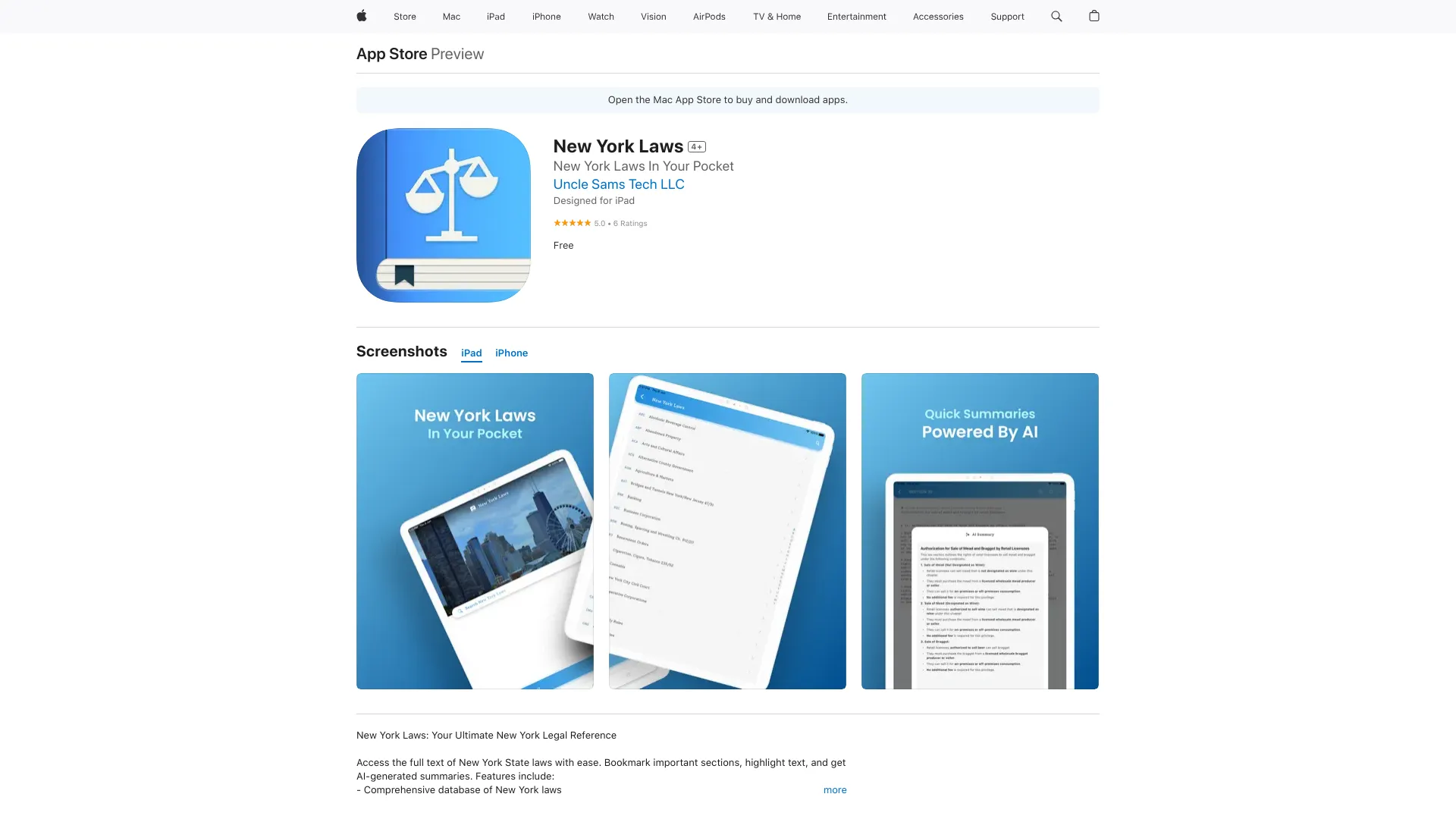 New York Laws App screenshot