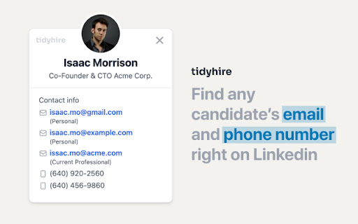 tidyhire screenshot
