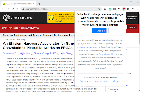cKnowledge Browser Extension screenshot