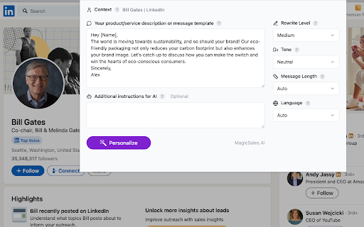 MagicSales.AI screenshot