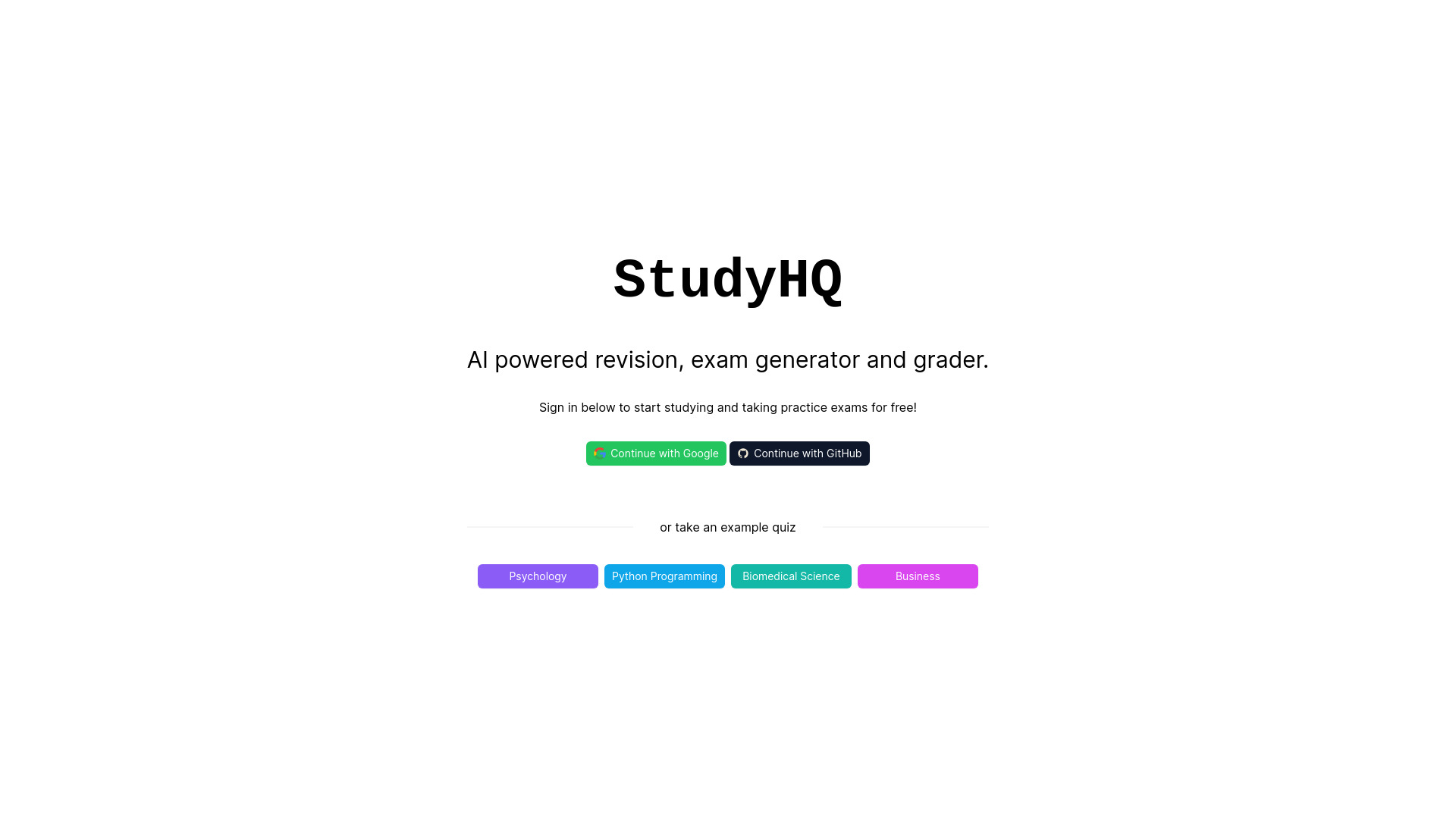 StudyHQ screenshot