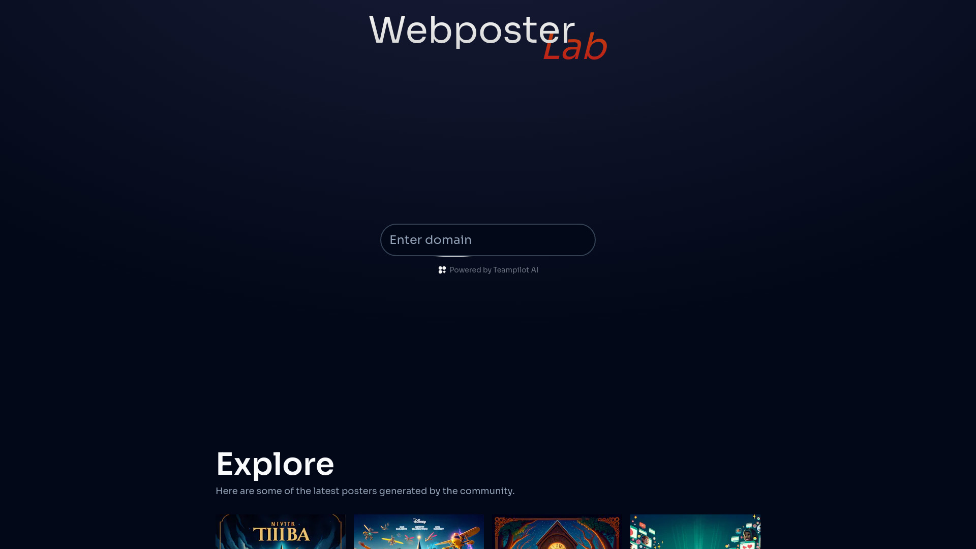 Webposter Lab screenshot