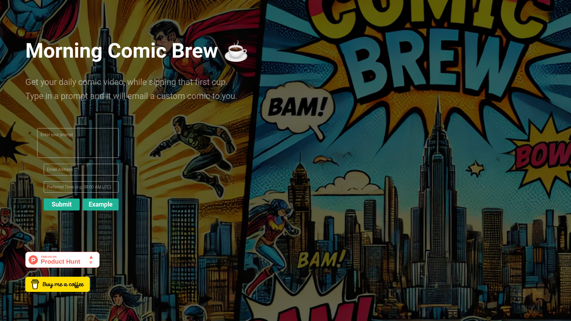 MorningComicBrew.com screenshot