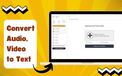 Free Unlimited Audio, Video to text Transcription screenshot