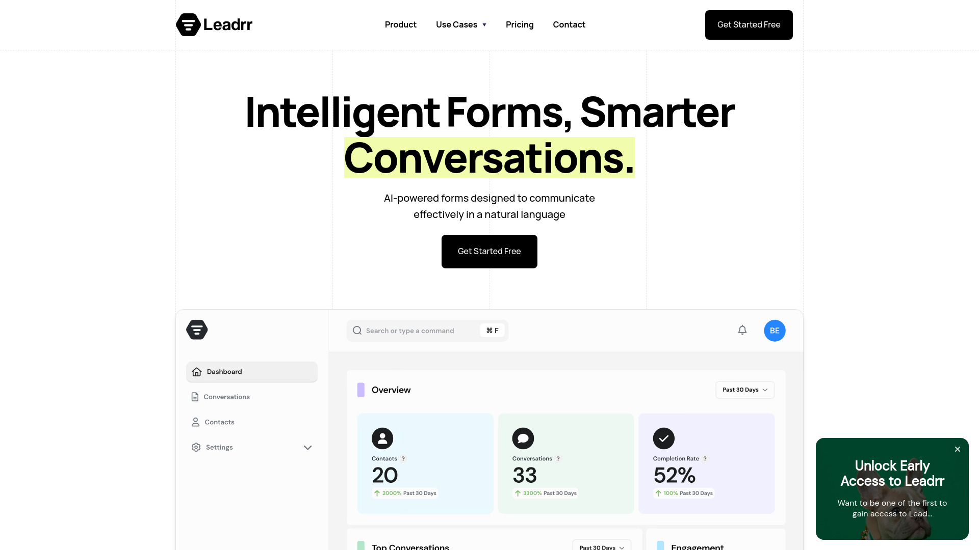 Leadrr screenshot