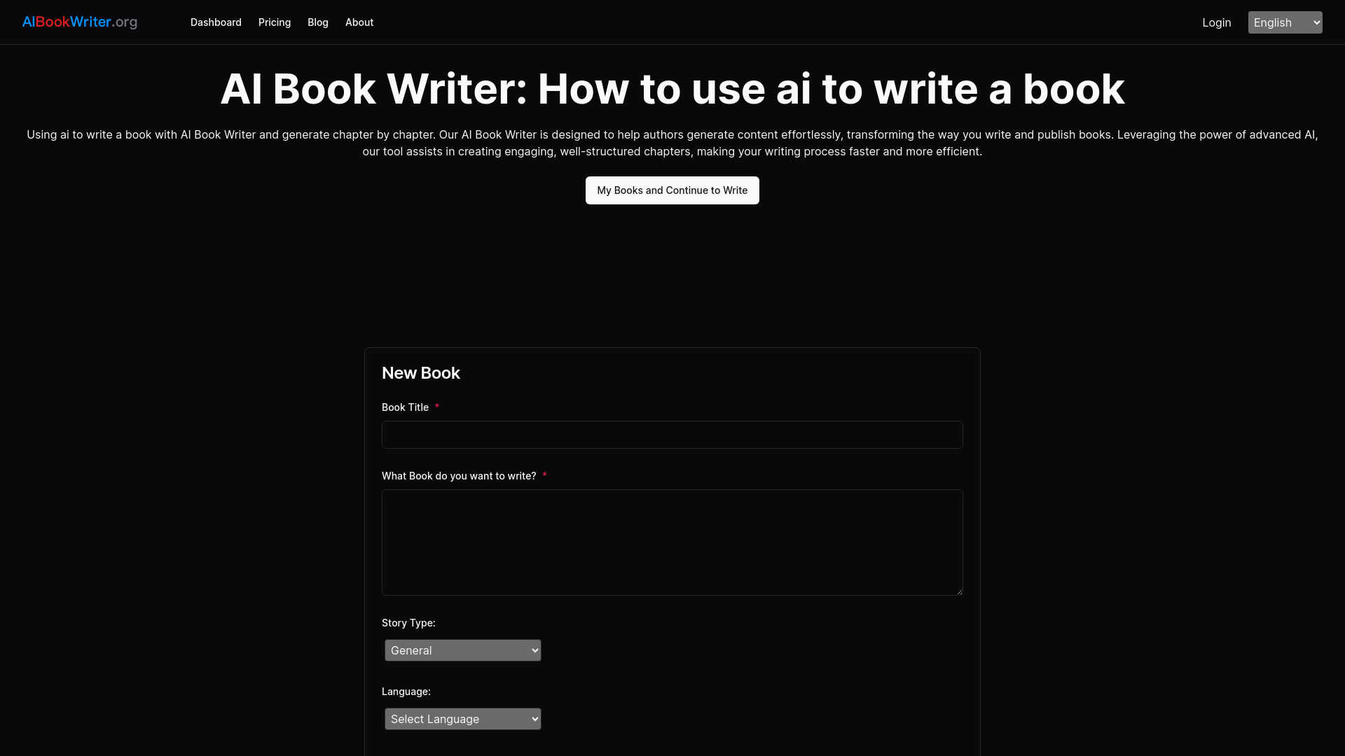 AI Book Writer screenshot