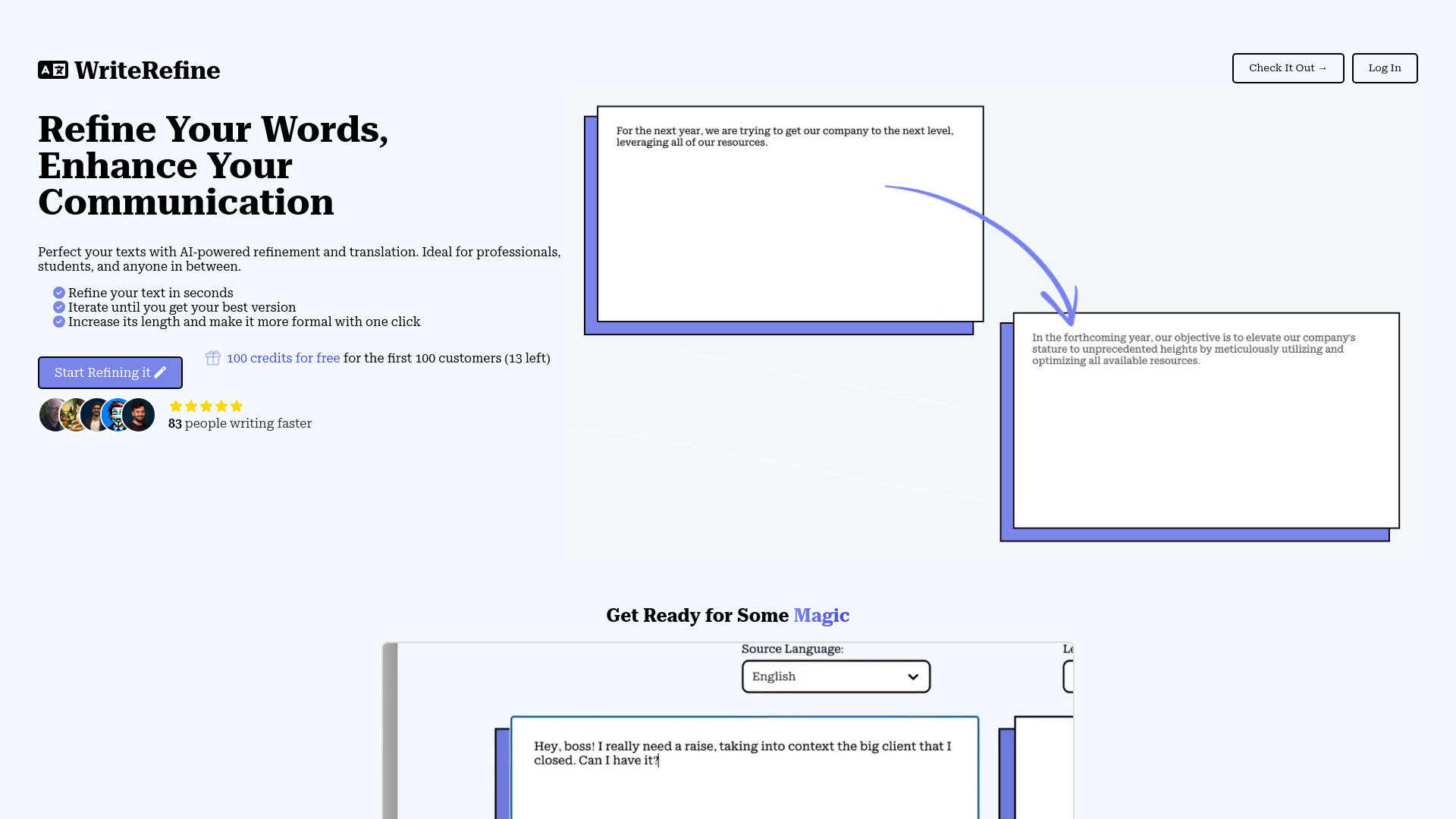 WriteRefine screenshot