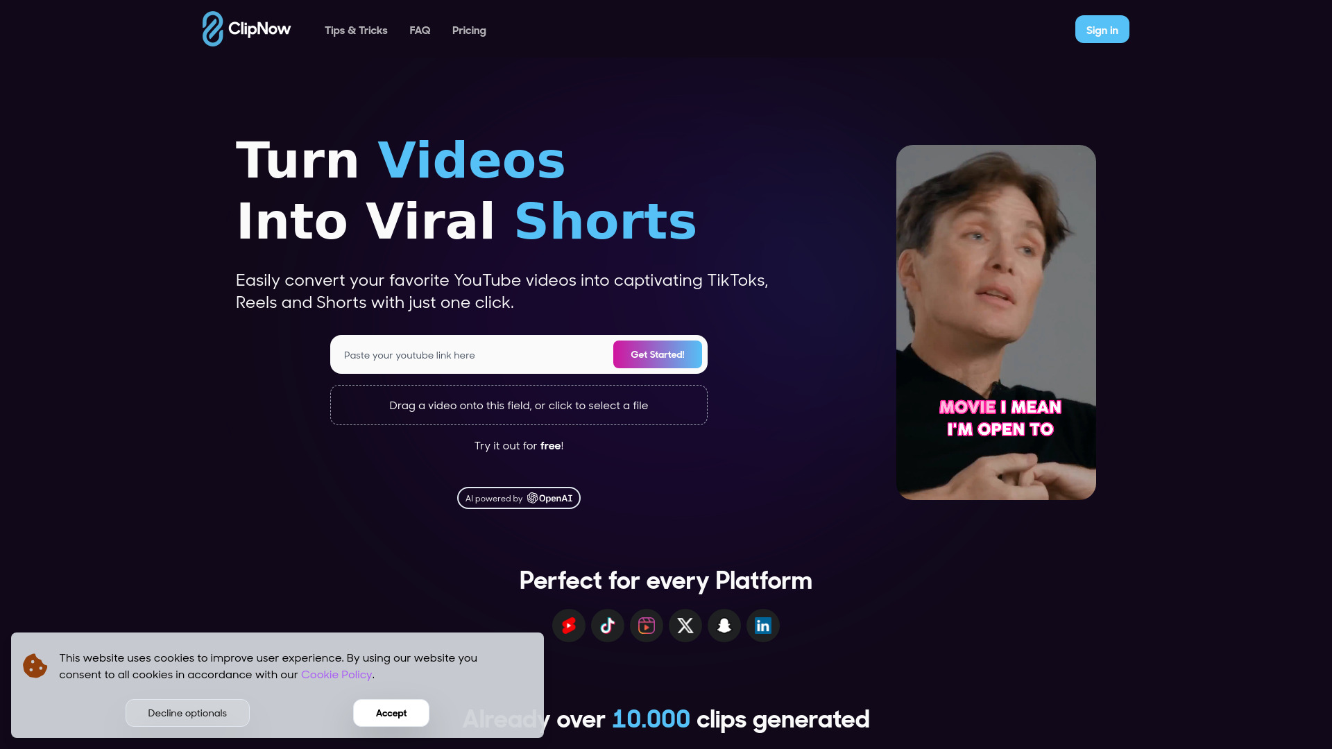 ClipNow.ai screenshot