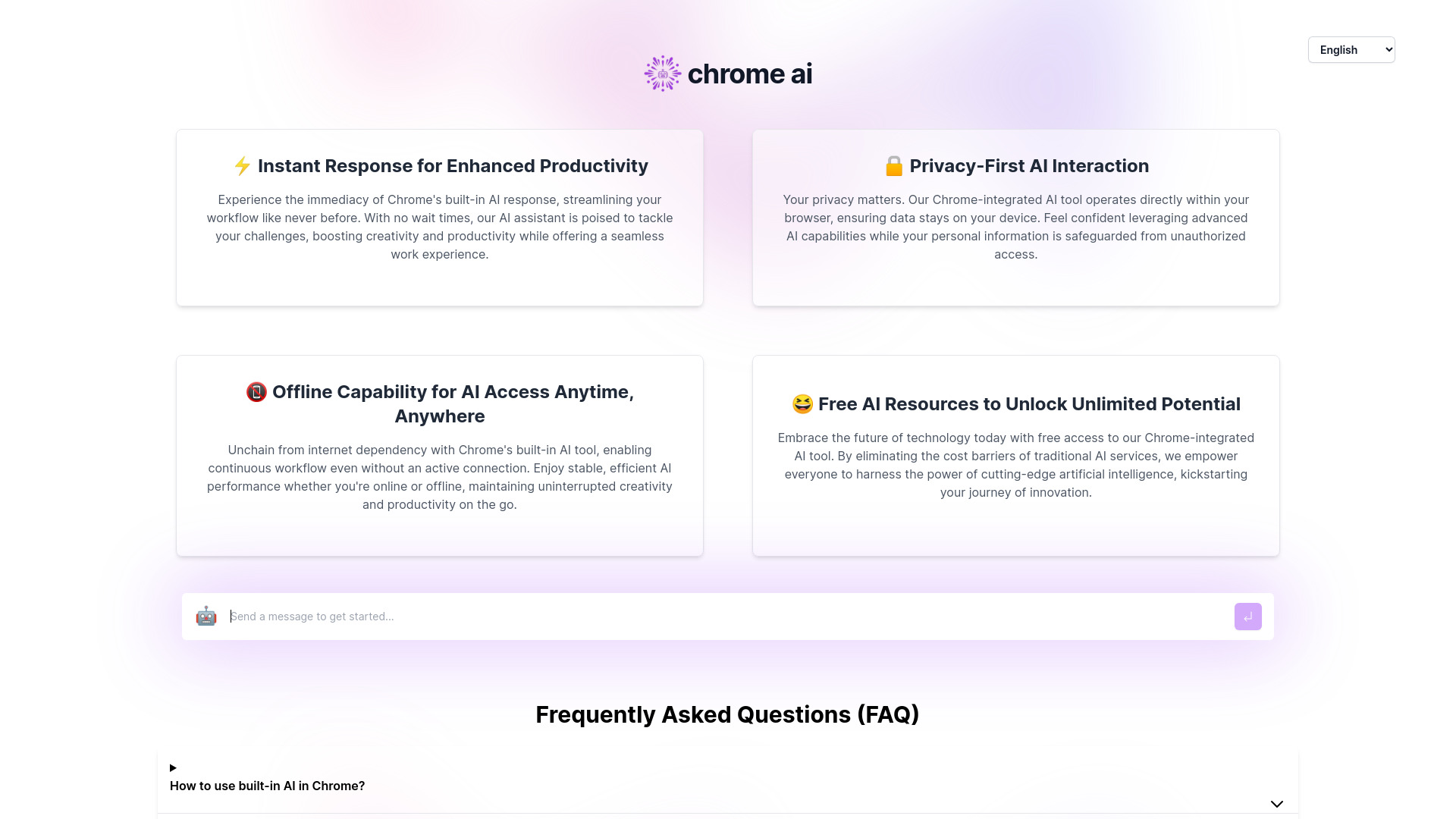 Chrome Built-in AI Tool screenshot