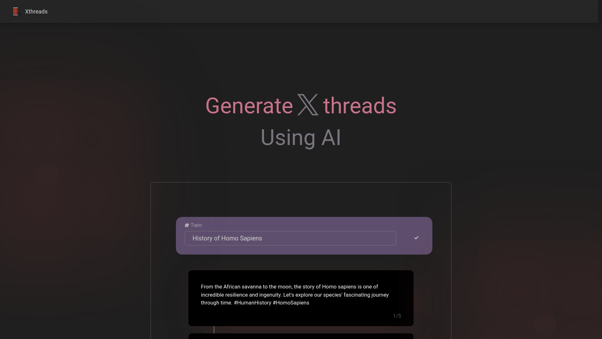 Xthreads screenshot