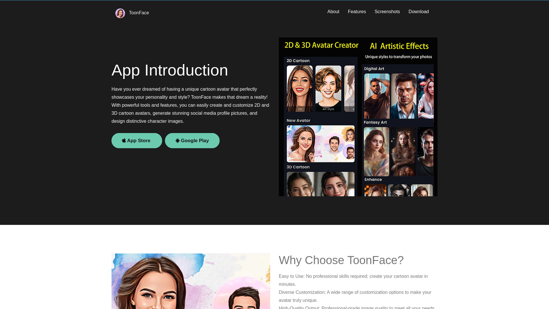 ToonFace screenshot