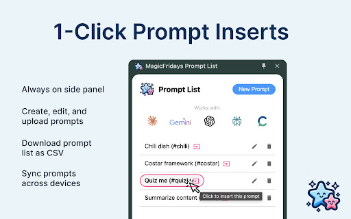 AI Prompts Side Panel screenshot