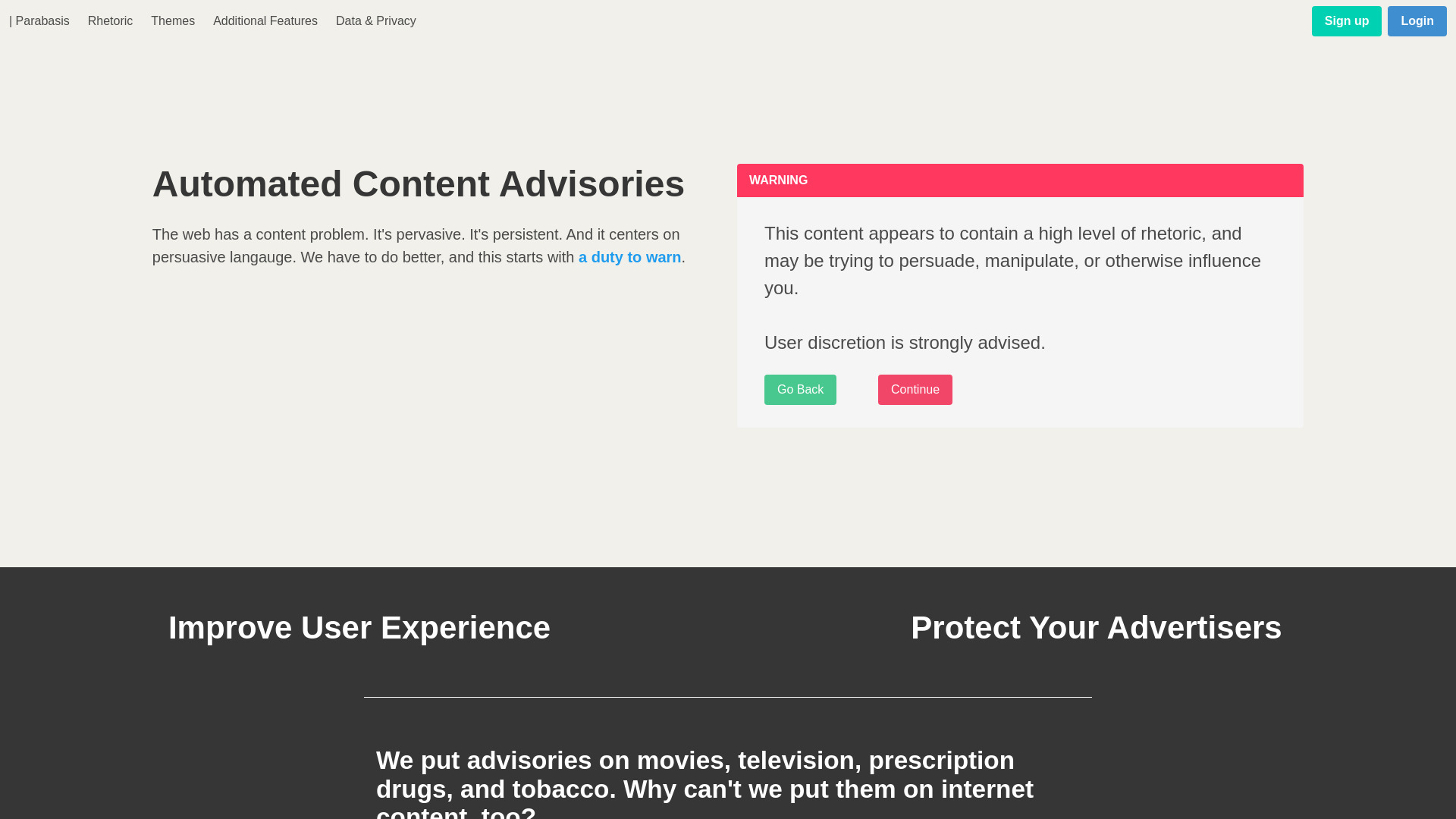 Parabasis screenshot