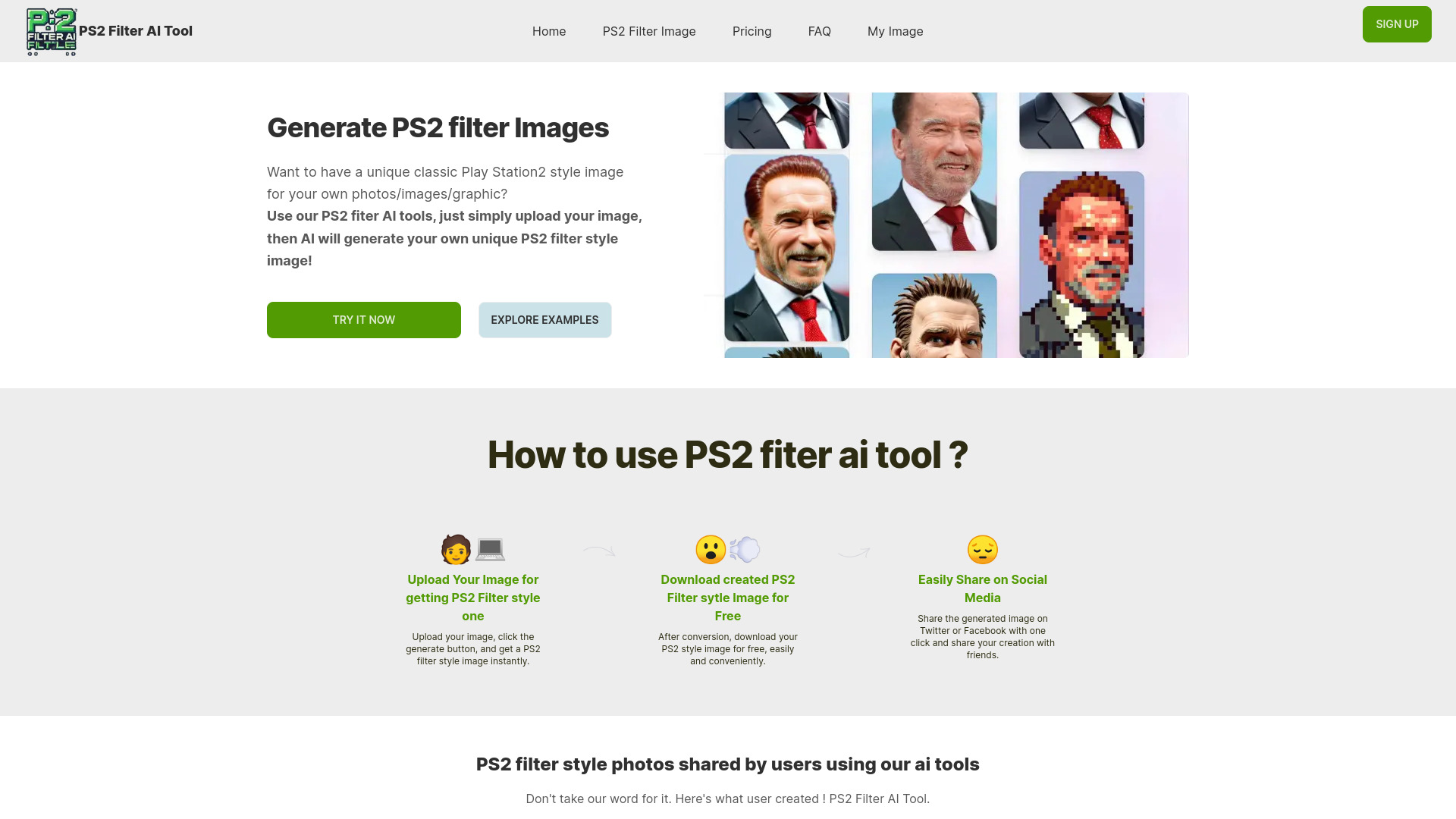 PS2 Filter AI Tool screenshot