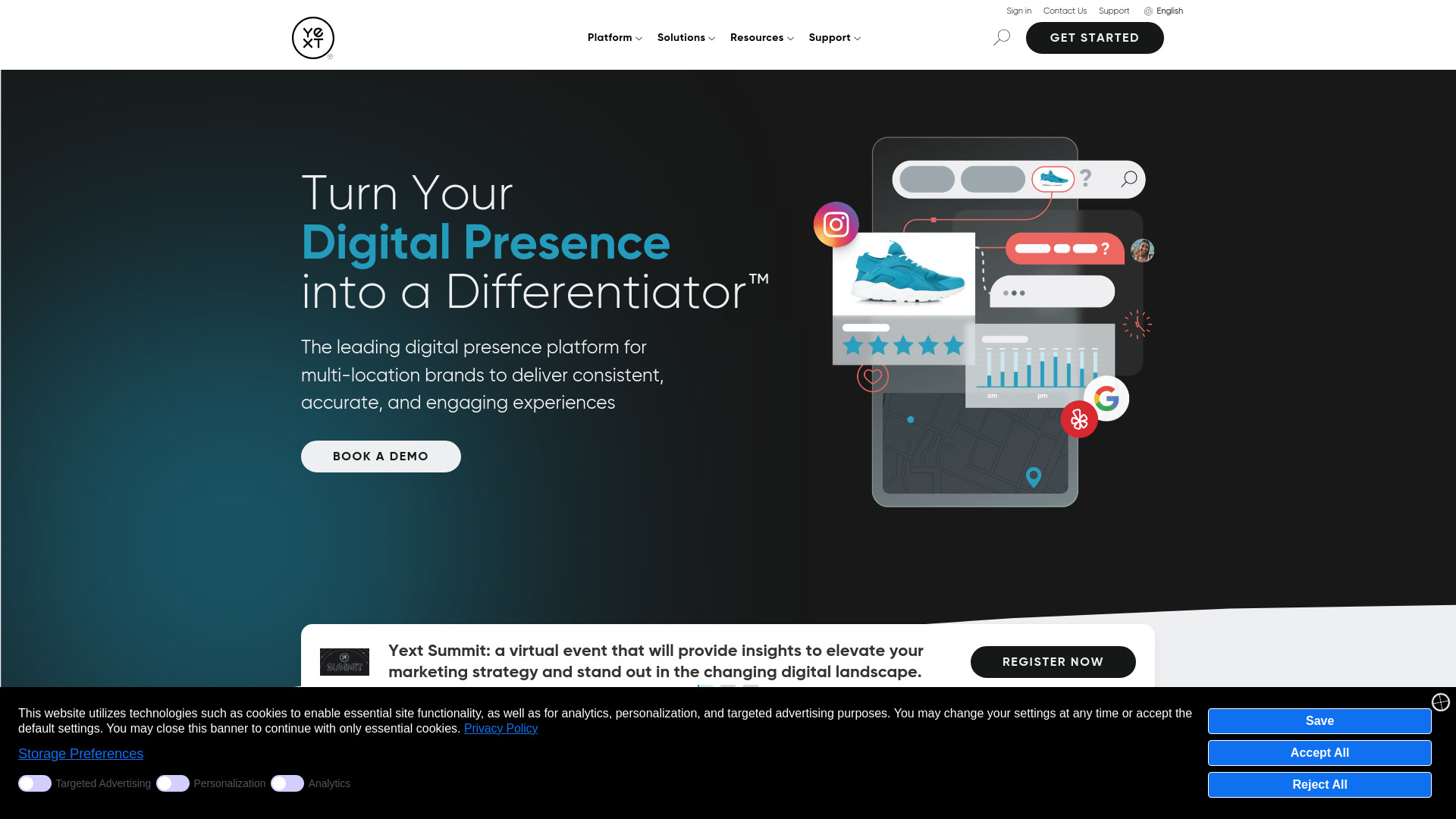 Yext screenshot