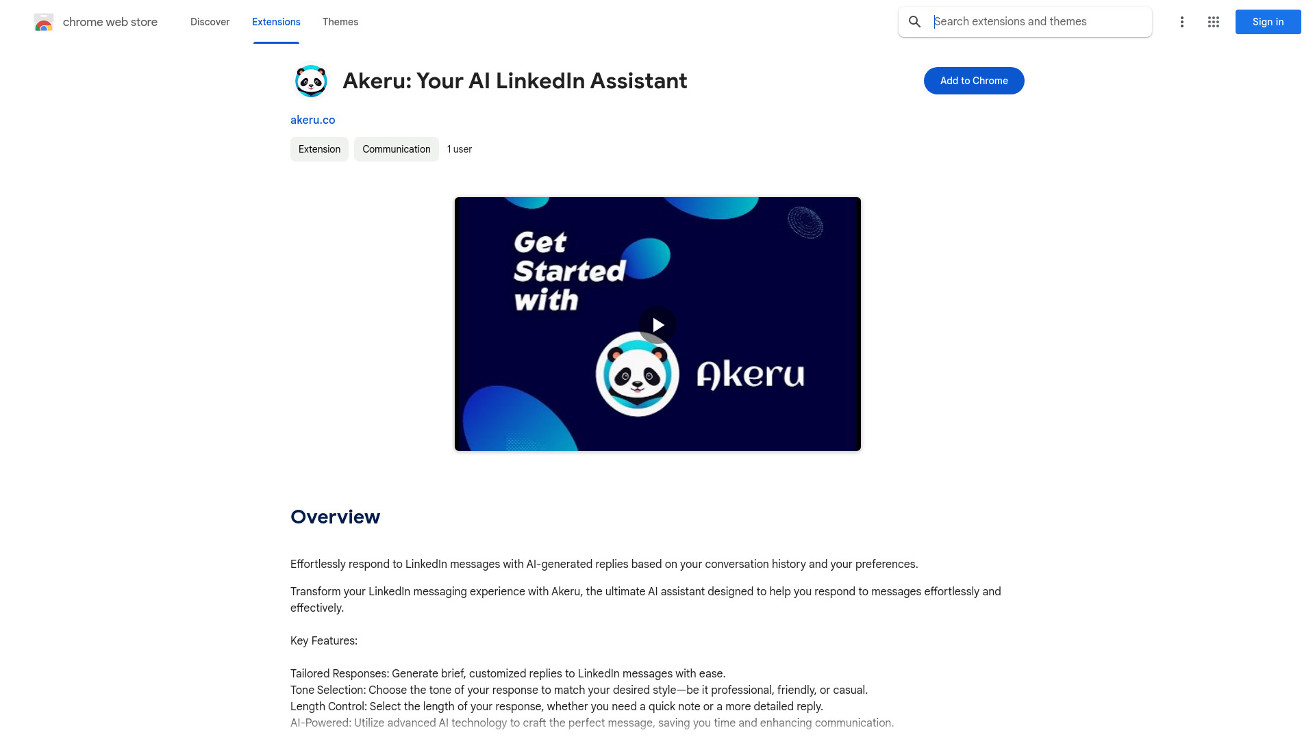 Akeru screenshot