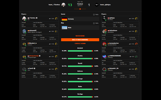 FACEIT CS2 Predictor screenshot