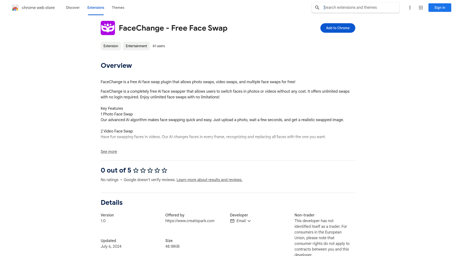 FaceChange screenshot